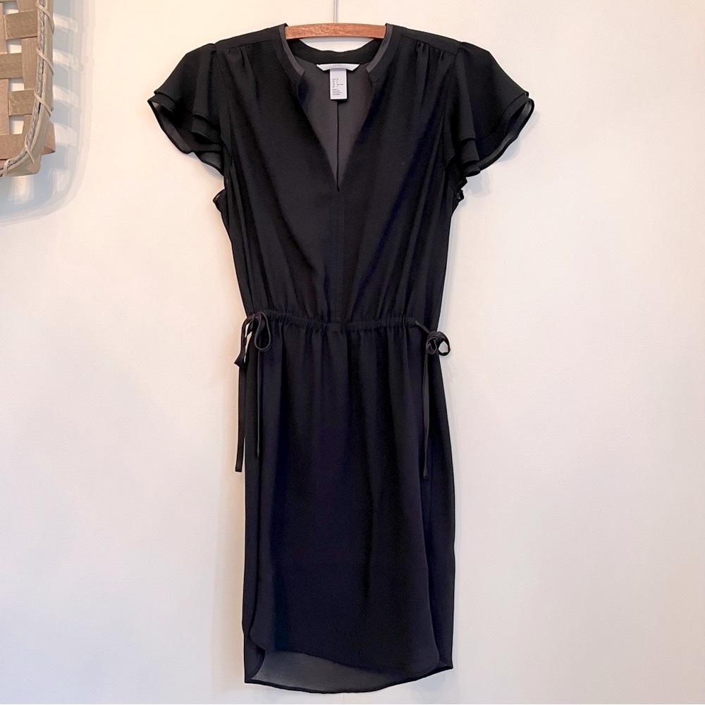 H&M black dress with side ties | size 2